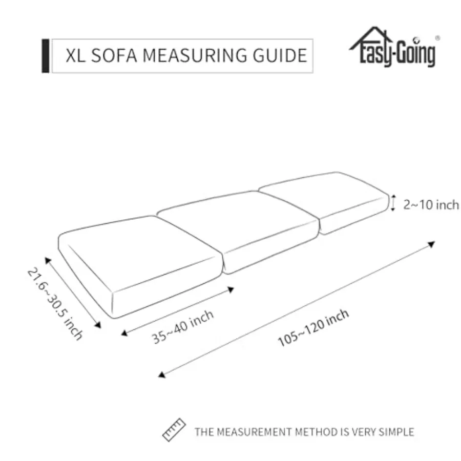 Stretch Individual Oversized Couch Cover Seat Furniture Protector slipcover Soft Flexibility with Elastic Bottom