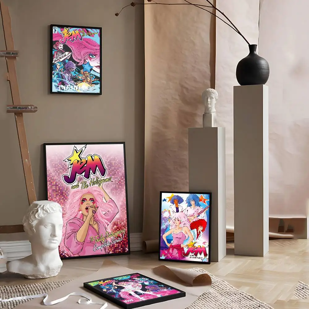 Jem And The Holograms Movie Anime Posters Sticky Whitepaper Sticker DIY Room Bar Cafe Kawaii Room Decor