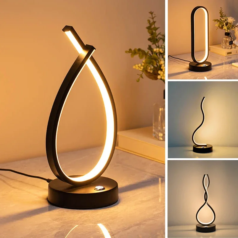 Lampe LED Tactile au Design Moderne, Luminaire Décoratif d'Nik, Idéal pour un Salon, une Chambre à Coucher, un Bureau ou une Table de oral et, Protection des Yeux