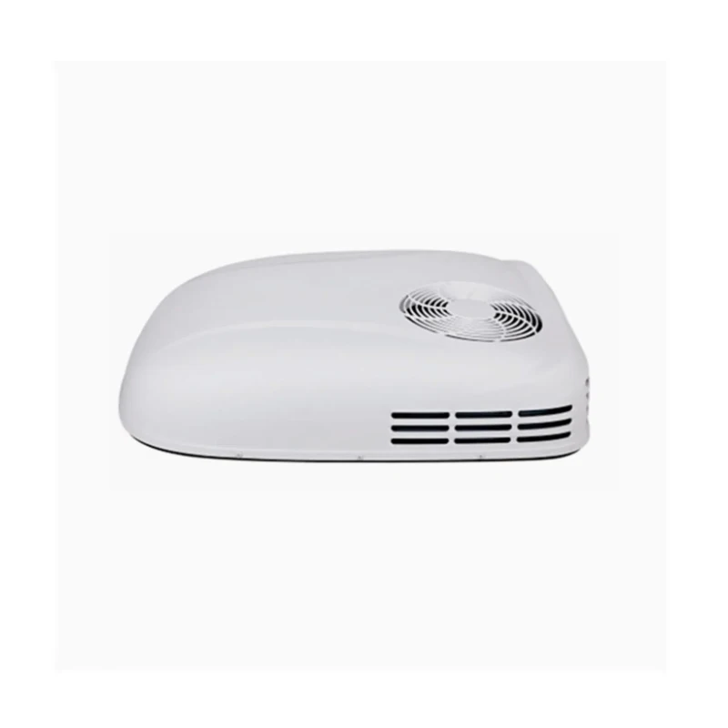 Auto Parking Rooftop Air Conditioner DC12V/24V 1800-2100W R134a Refrigerant White + Red for Cars Semi-Trucks Portable Truck AC