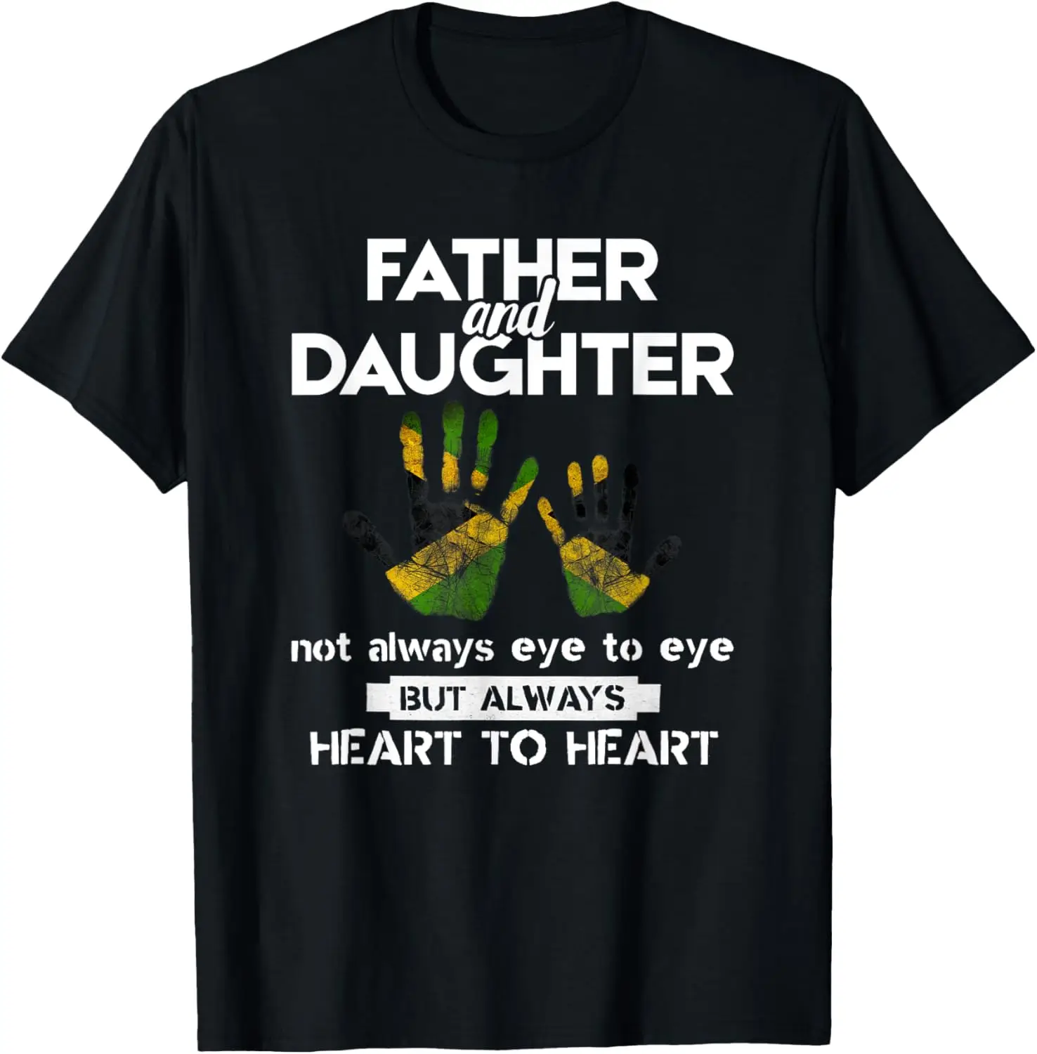 Father & Daughter Father's Day T-Shirt Jamaica Flag T-Shirt