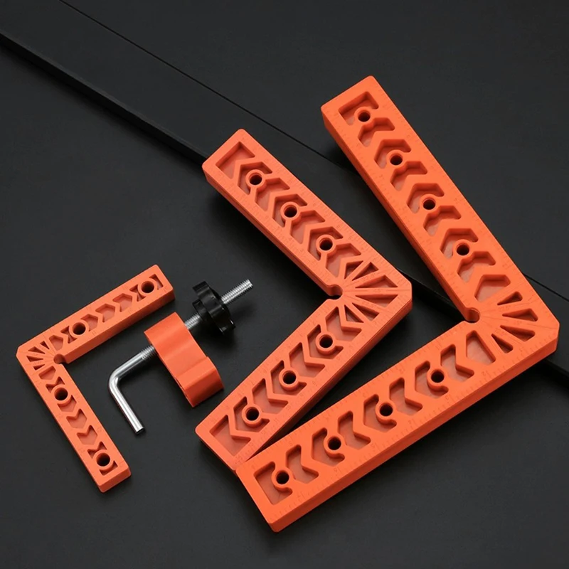 1Pcs 90도 포지셔닝 스퀘어 4/3 인치 직각 클램프 재사용 가능한 플라스틱 L 고정 클램프 코너 클램핑 목공 도구