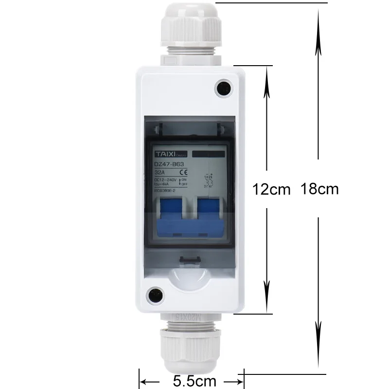 Solarafbryderafbryder Isolatorstrømafbryder med PV-kombiboks 16Amp 25Amp0-afbryder DC 5Amp0 32A