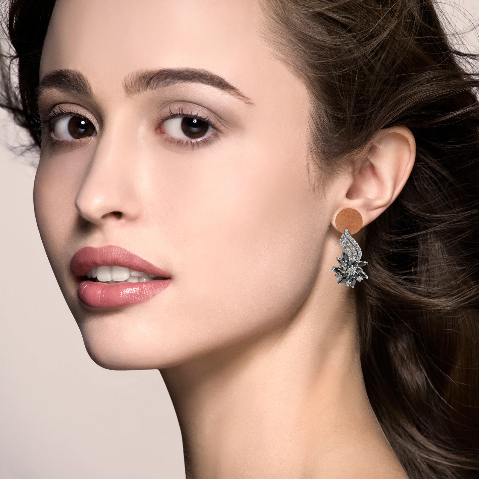 

40pcs Retro Fungus Needle Accessories Wooden Stud Vintage Design Piercing Earrings Male Female Circle Open Earrings Jewelry