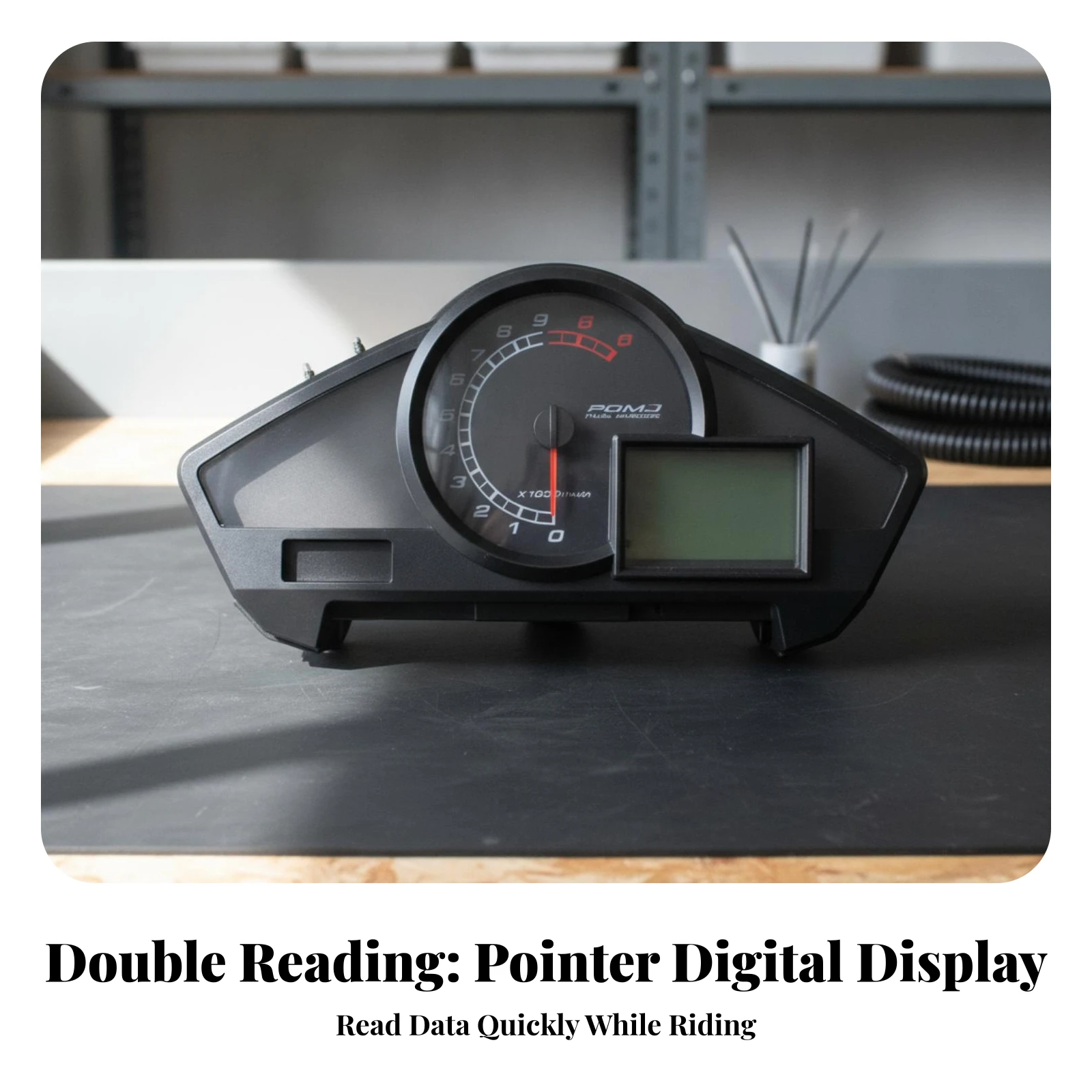 Vehicle Electronics Backlight Display Digital Speedometer Panel Black Plastic Motorcycle Gauge Cluster LCD Instrument Cluster view 5