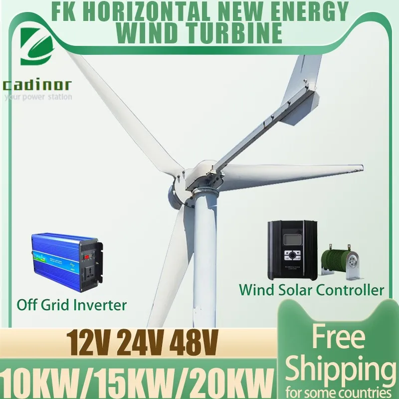 Power Generator Horizontal Axis Wind Turbine 10000 Watt Home Use Magic Windmill For In The Garden Free Energy Unit Cooling