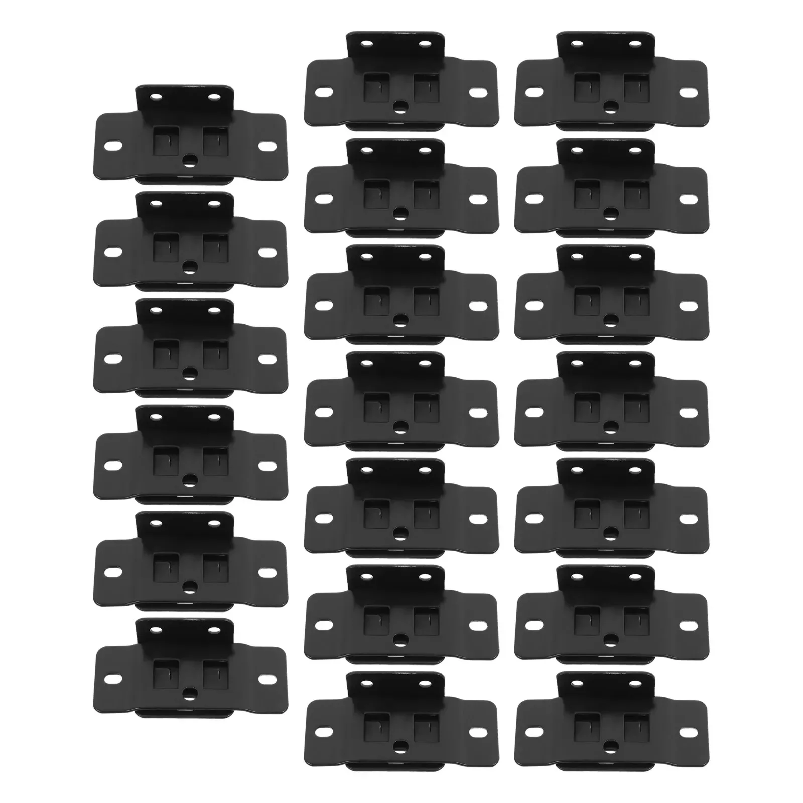 20Pcs 2-in-1 Furniture Shelf Corner Connectors Metal Braces Wood Boards Corner Brackets Angle Brackets Furniture Repair Support