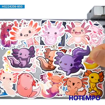 20/30/50 Peças, Decalques engraçados de Axolotl, Desenho animado bonito, Adesivos de Animais, para Scrapbook, Bagagem, Motocicleta, Carro, Bicicleta, Telefone, Guitarra, Adesivos para laptop