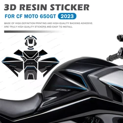 For CF MOTO 650GT 650 GT 2023Motorcycle Accessories Fuel Tank Pad Stickers Protector Covers 3D Resin Stickers Kit