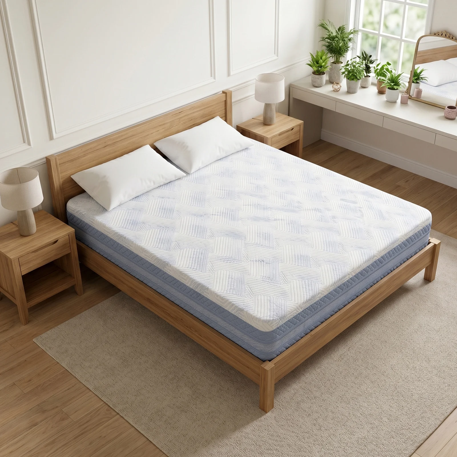 80x40.55x12in King Size Mattress High Density Soft Support Memory Foam Mattress Safety Certified King Size Memory Foam Mattress