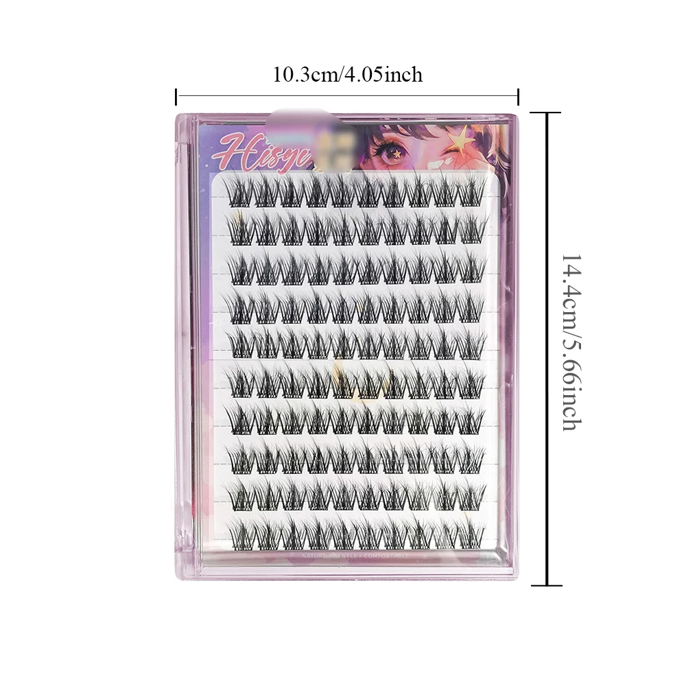 HISYI glue-free false eyelashes segmented extension single cluster natural comic eyelashes image 6