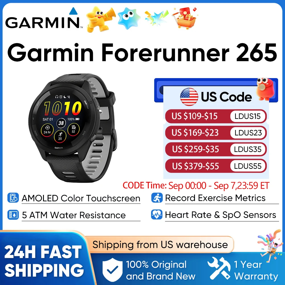 Garmin Forerunner 265 GPS 46mm Smartwatch 1.3