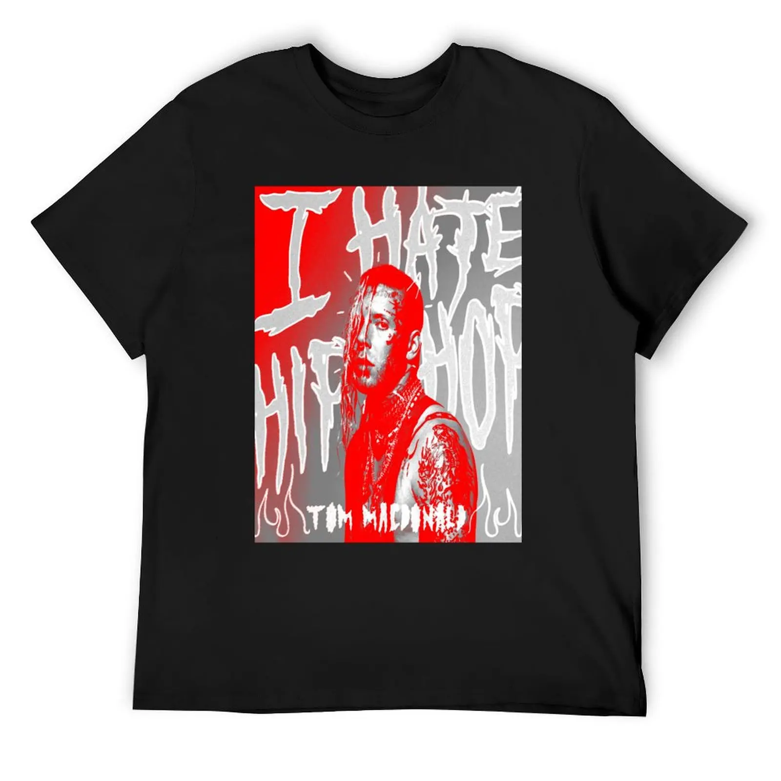 

I hate hiphop - Tom Macdonald Track Art T-Shirt summer 2025 cotton man t-shirts aesthetic clothes graphics mens t shirt graphic