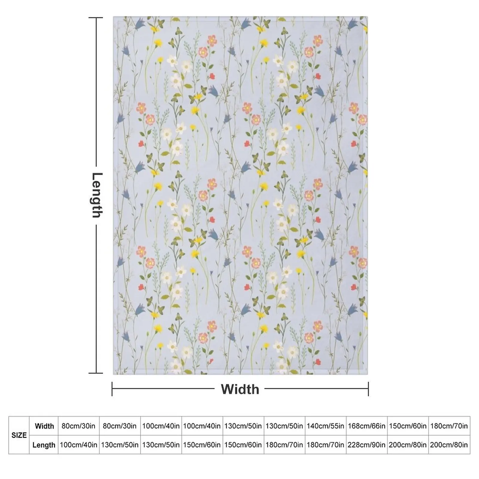 Midsummer Flowers Throw Blanket couch cozy soft plush fuzzy picnic outdoor blanket