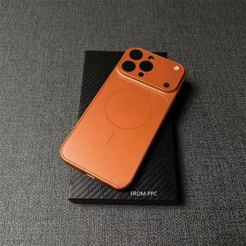 حافظة زجاجية أصلية غير لامعة لهاتف آيفون 17 16 15 برو ماكس 17 برو شل مغناطيسي Magsafe شحن لاسلكي درع غطاء هاتف كابا #3