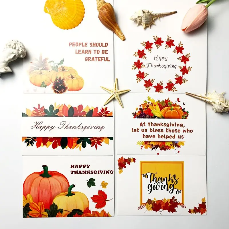 

Jewish Happy Hanukkah Card Sets Gift Menorah Thank You Card 6pcs
