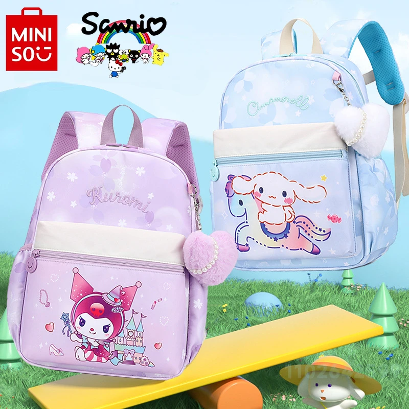 MINISO 2024 Sanrio New Student School Bag Fashionable High Quality Children's Backpack Cartoon Large Capacity Outgoing Backpack