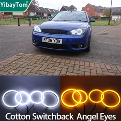 Cotton Switchback Turn signal Light Rings DRL LED Angel Eyes For FORD Mondeo 3 MK3 2001-2007 Car Accessories White Yellow