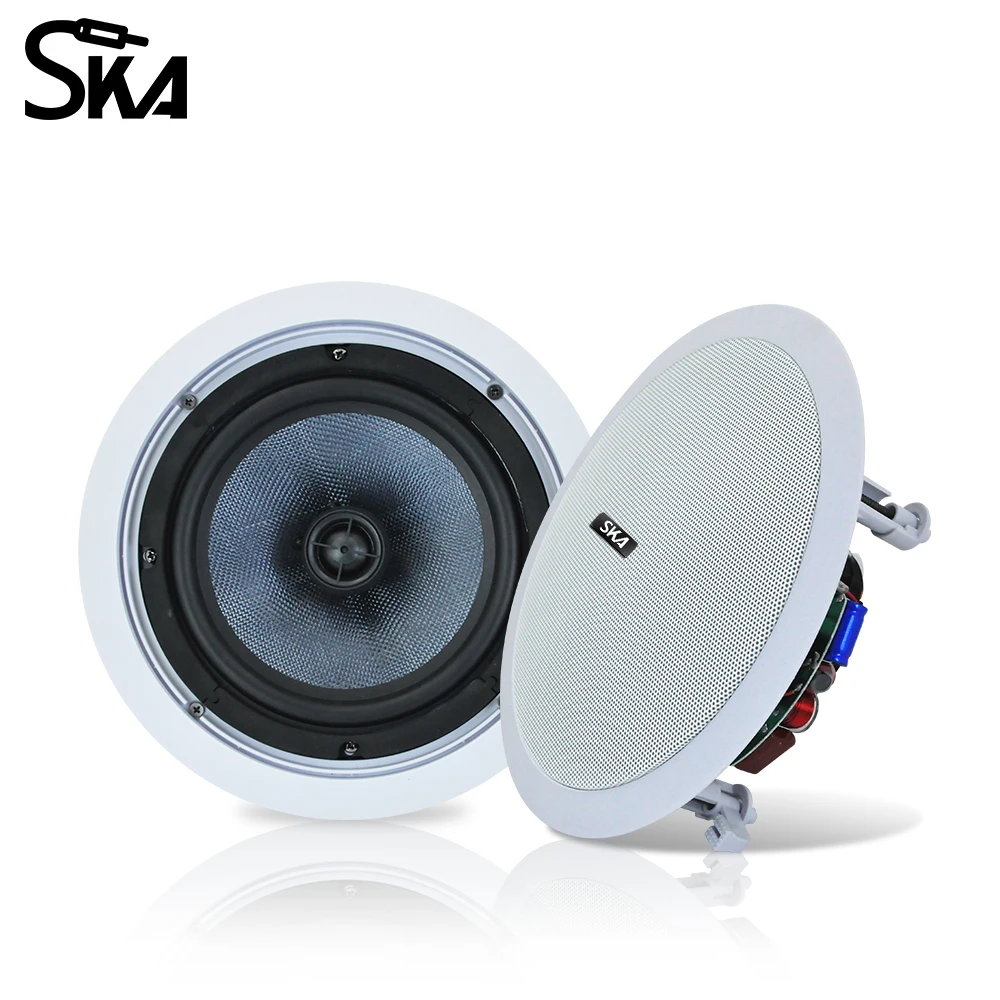 8 Inch 50W Home Audio System Passive Ceiling Speaker Flush Mount Music Loudspeaker Room for Theatre Cinema Apartment Living Room