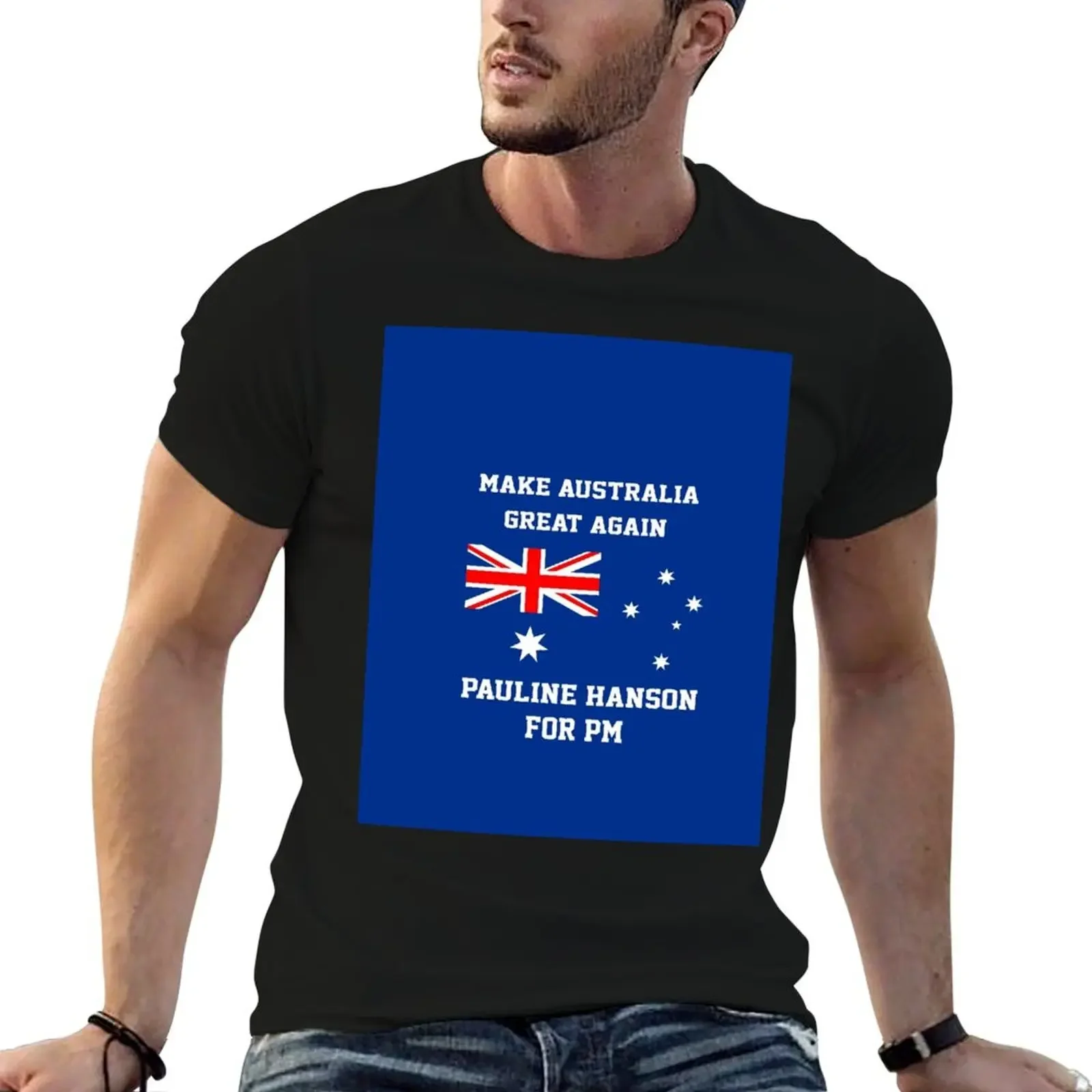 Pauline Hanson for PM T-Shirt quick drying summer top cute tops t shirts for men graphic