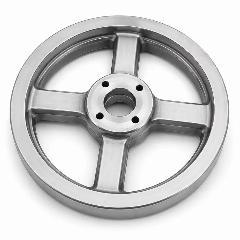Precise 3D-printed steel parts coin casting industrial machinery generator flywheel pulley