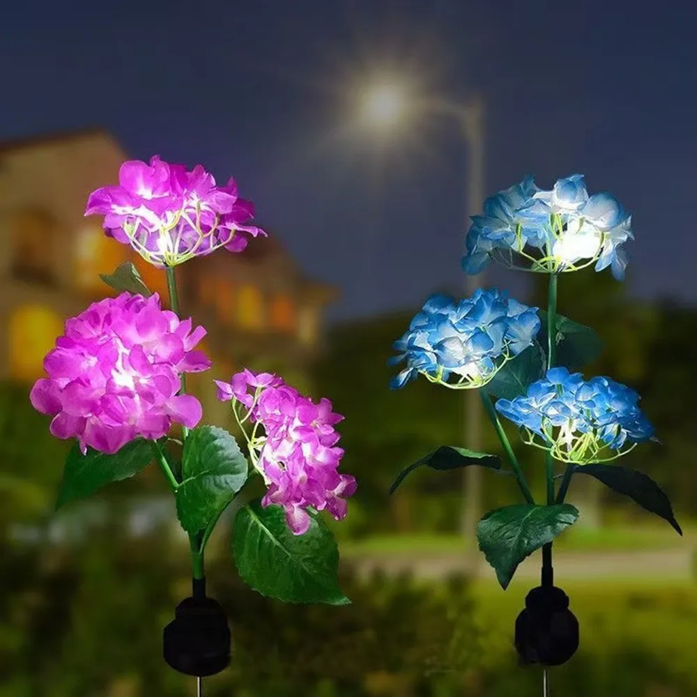 

Solar LED Light, Solar Hydrangea Flower Lamp, Outdoor Garden Lawn Lamp, Courtyard Garden Lawn Fence, Passage, Villa Decoration