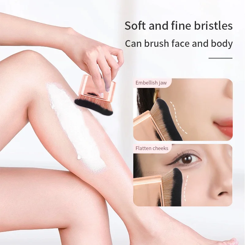 1pcs Face Cosmetic Makeup Brush Professional Large Kabuki Brush Wave Shaped Blush Powder Contour Silhouette Brush Women