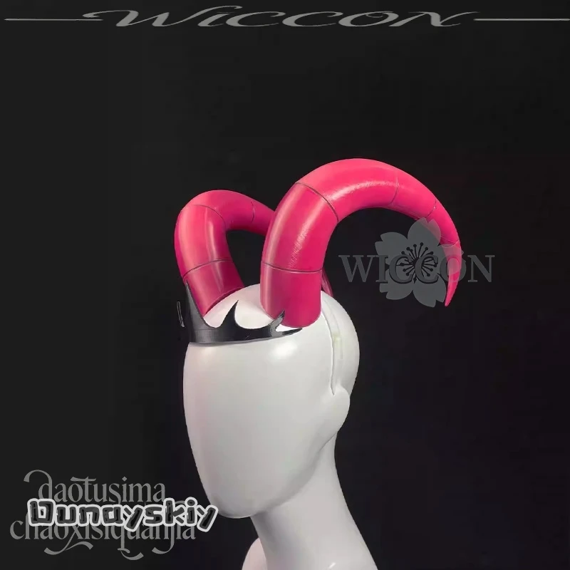 لتقوم بها بنفسك Ss S@Lilithh تأثيري أنيمي فندق Hassbin ثلاثية الأبعاد حمض البوليلاكتيك الدعائم اكسسوارات ديم على القرن الأسود تاج أغطية الرأس هالوين #5