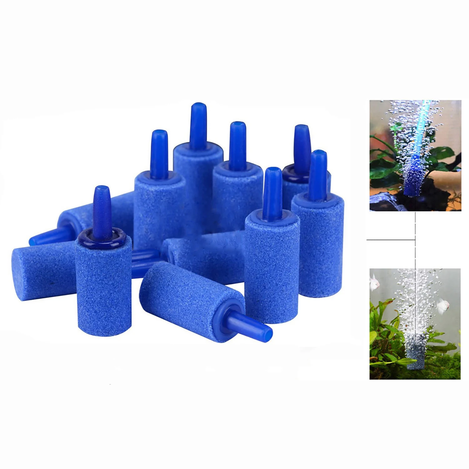 10Pcs Pool Air Pump Bubble Stone Landscape Pond Aquarium Fish Tank Aerator Hydroponics Oxygen Diffuser Garden Pool Decoration