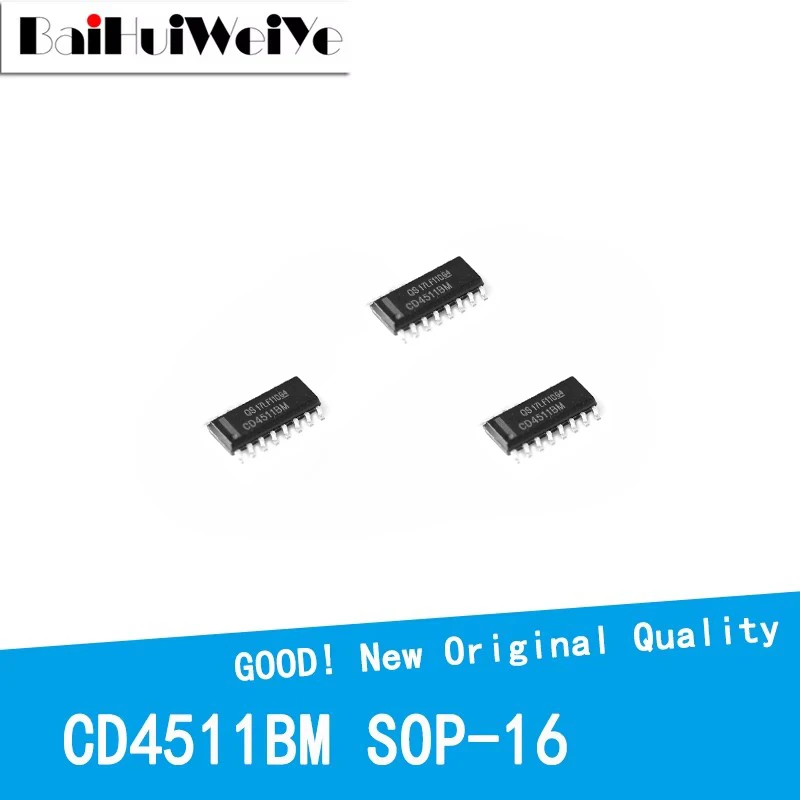 10PCS CD4511BM CD4511BM96 CD4511 4511BM SMD SOP-16 New IC Good Quality Chipset In Stock SOP16