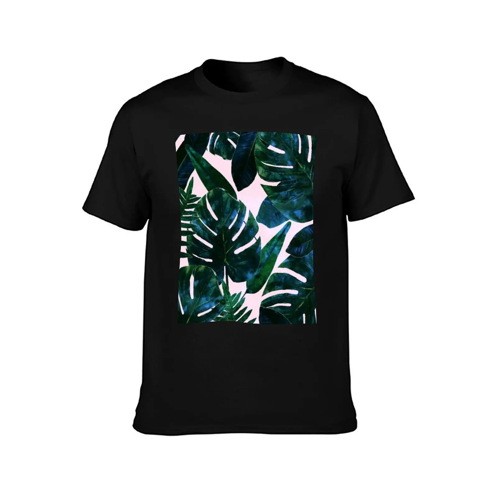 Perceptive Dream Tropical Nature Botanical Plants Painting Palm Monstera Banana Leaves Jungle T-Shirt