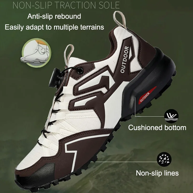 Herren Wanderschuhe Atmungsaktives Netz Herren Sneakers Leicht Outdoor Laufen Sport Bike Lock Schuhe Herren Camping Wandern – Detail 3