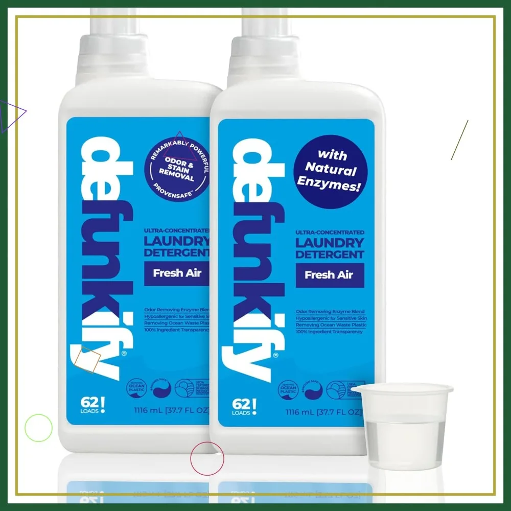 

Fresh Air Essential Oil Laundry Detergent for Sensitive Skin, 124 Loads with Odor & Stain Remover