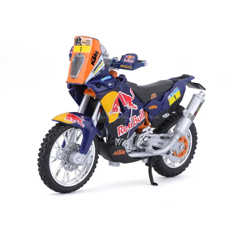 Bburago 1:18 KTM450 Rally Alloy Motorcycle Model Toy Car Gift Series Gifts Static Model