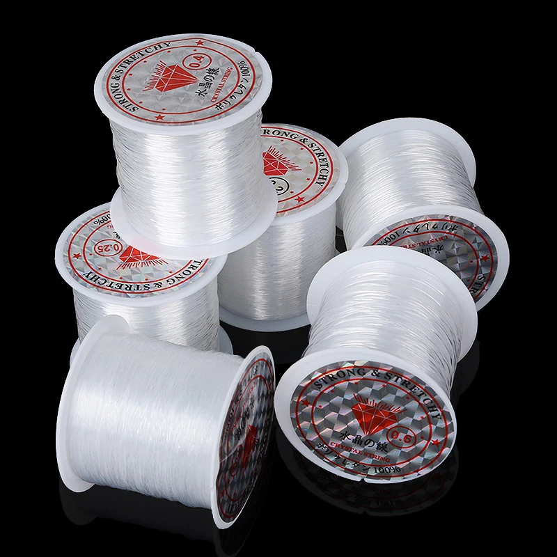 100M 0.2-0.7mm Non-elastic Beading Thread Plastic Wire Thread for Jewelry Making Non-Stretch String Fish Line for DIY Jewellery