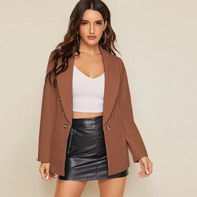 Spring Autumn Women Blazers and Jackets Elegant Work Solid Colors Single Breasted Office Blazer Suits 2023 Casual Commute Suits