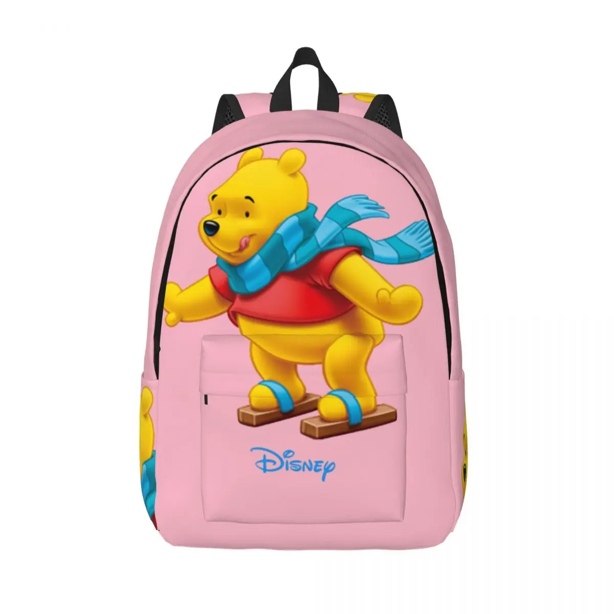 Daypack wajah lucu Disney Winnie The Pooh wanita kualitas baik kampus hadiah ulang tahun ransel dapat dicuci Retro