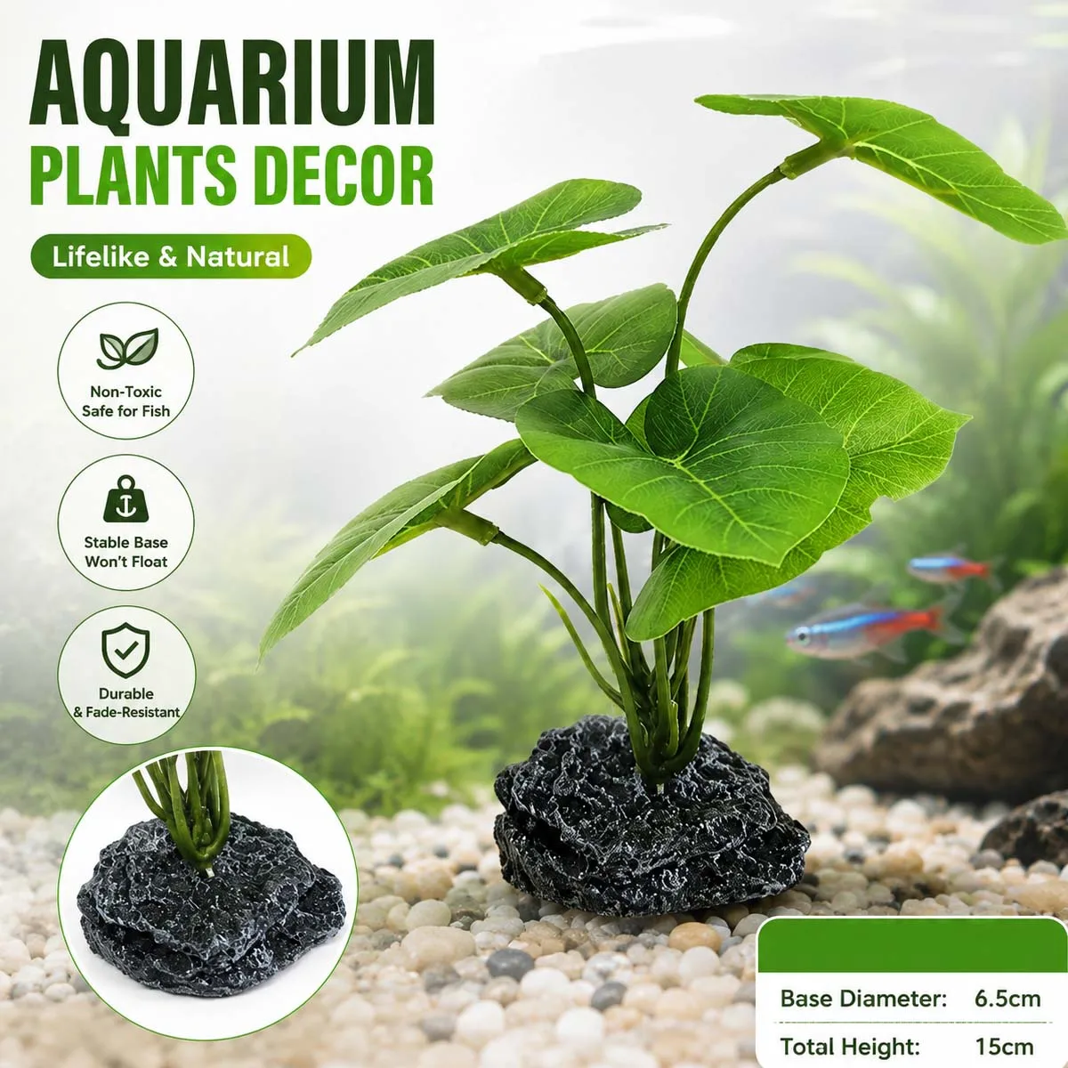 1pc Aquarium Simulation Plant Aquatic Plants Artificial Aquarium Plant Realistic Reptile Terrariums Plants Fish Tank Decoration