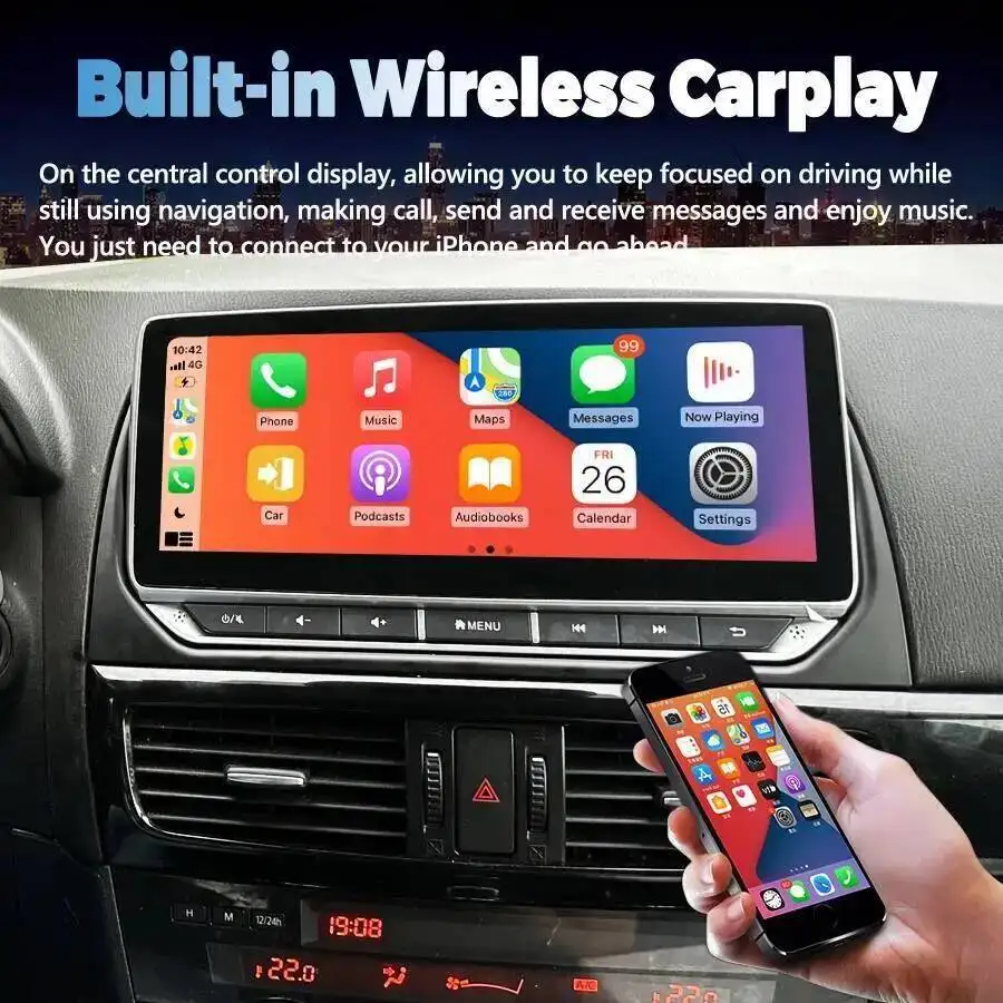QLED Touch 10.25inch Screen For Mazda 6 GJ CX-5 CX5 Atenza 2012-2015 Auto Carplay GPS Car Radio Multimedia Video Player WiFi