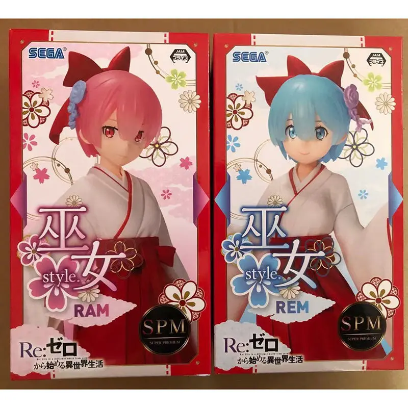 Oryginalne Anime Re:Zero Starting Life in Another World Rem&Ram Wiedźma STYLE Figurka Akcji Ozdoby na Biurko Model Kolekcjonerski