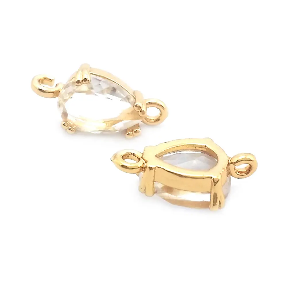 18K Gold Color Tear Drop Shape Charms Pendants Necklace Earrings High Quality Diy Jewelry Accessories Rosediy Official Store