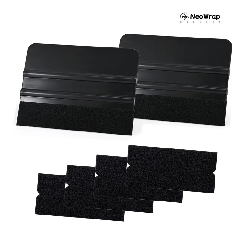 

NeoWrap 2PCS Vinyl Wrap Squeegee with 4PCS Squeegee Felt Fabric for Car Tint Film Decal Squeegee Vinyl Wallpaper Smooth Tool