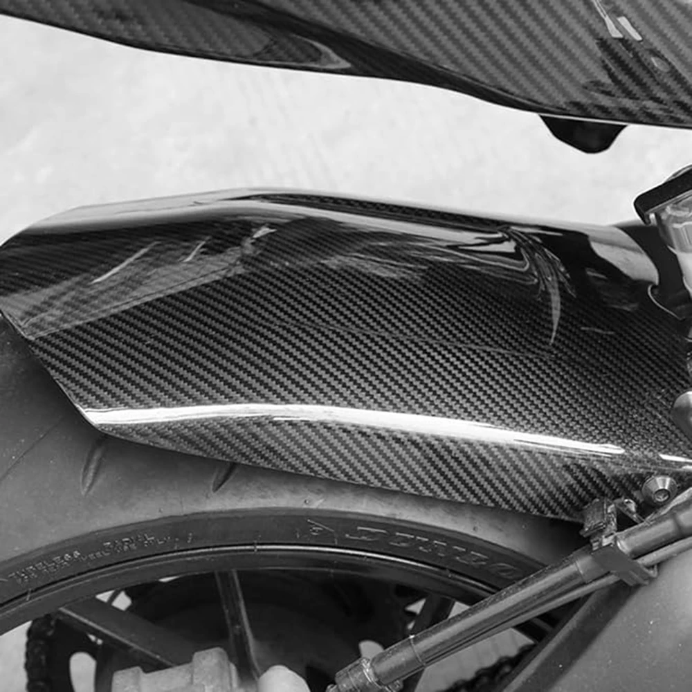 Motorcycle Rear Fender Dust Splash Cover Real Carbon Fiber Hugger Mudguard for Yamaha MT09 FZ09 2014-2020 Normal/Extended Style