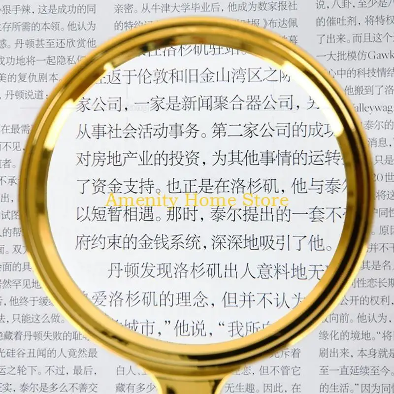 F26C Handheld Magnifier Reading Magnifier Loupe Glasses 5X7X8X10X with Dragon Design
