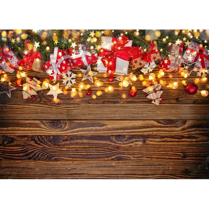Christmas Wooden Planks Theme Photography Background Snowman Children Portrait Backdrops For Photo Studio Props 211220 SDMB-03