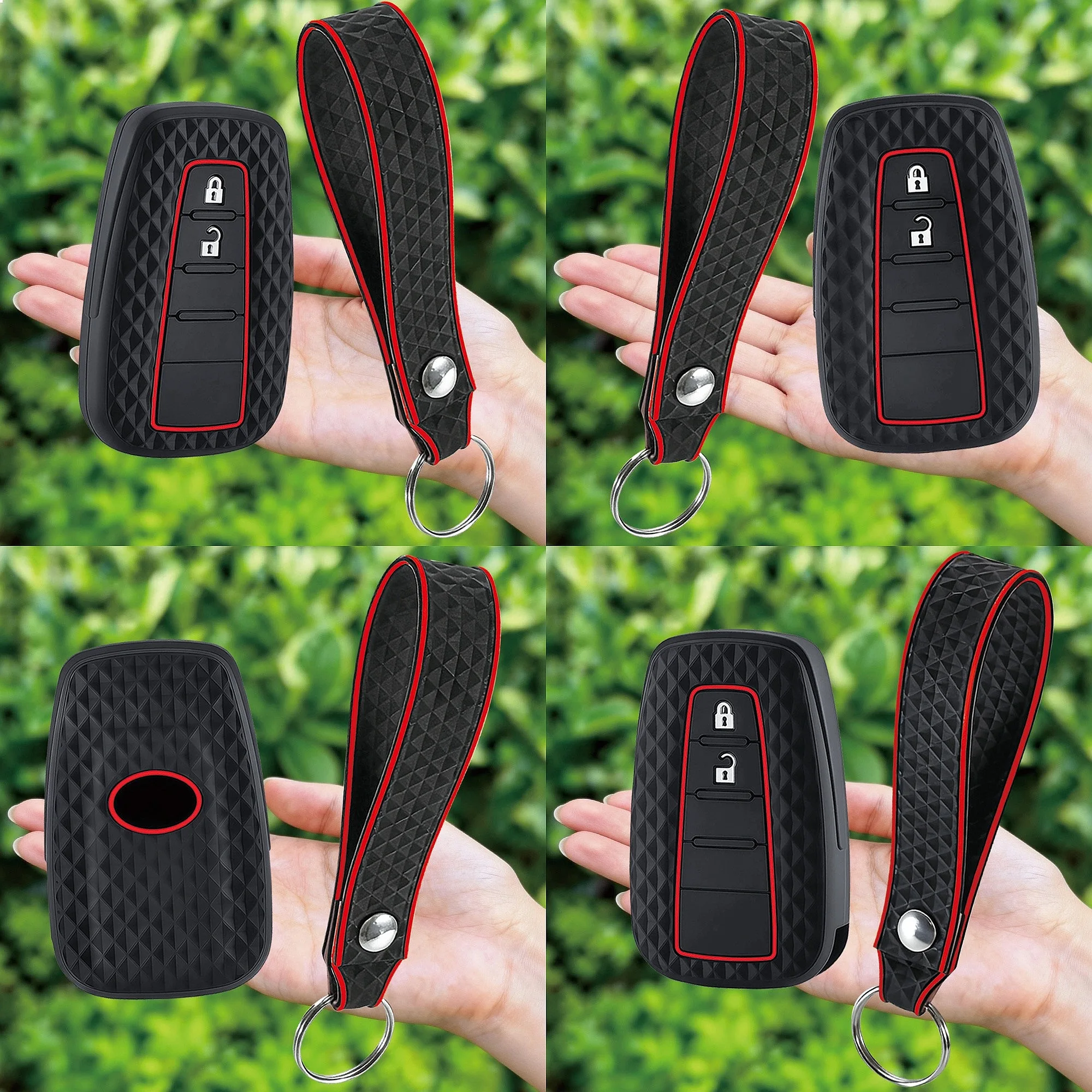 Silicone Car Key Fob Cover Case For Toyota CHR Camry Corolla RAV4 Highlander Prius Prado Auto Key Shell