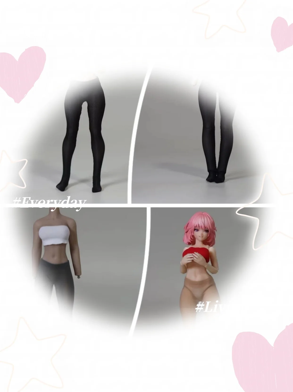 

【Clothing Only】1/12 Scale Female Soldier Clothing Accessories High Elasticity Pantyhose Thigh-high Socks Fit 6''Action Body Toys