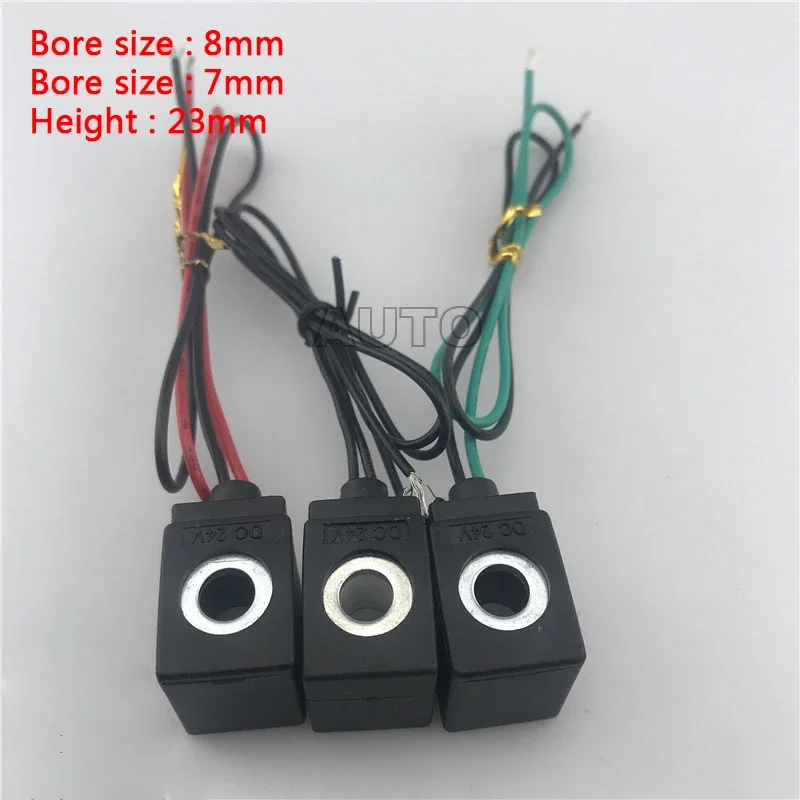 Outlet 4V110-06 Airtac Type Solenoid Valve Coil Upper Hole 7mm Bottom Hole 8mm Height 23mm AC220V DC24V