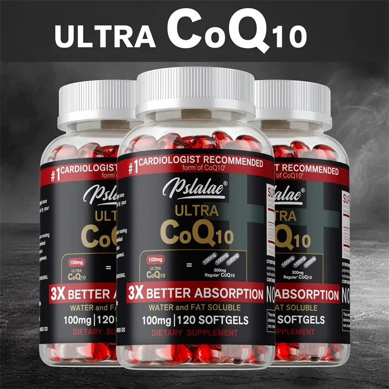 CoQ10 - High Absorption Rate, Promotes Cognitive Function, Supports Heart, Skin, Brain, and Dental Health, Antioxidant