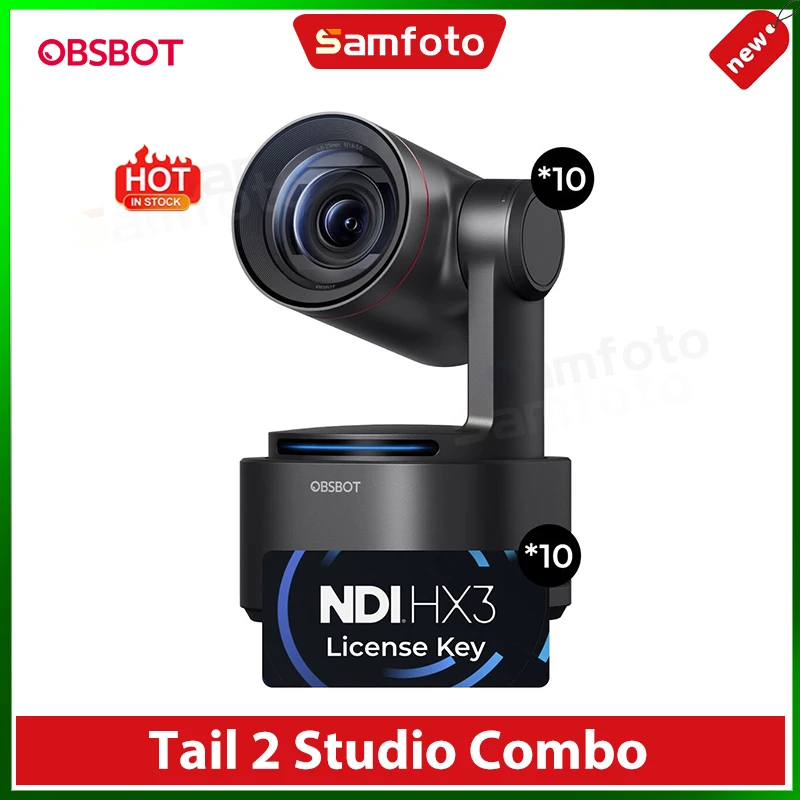 NEW OBSBOT Tail 2 AI-Powered PTZR 4K Live Production Camera